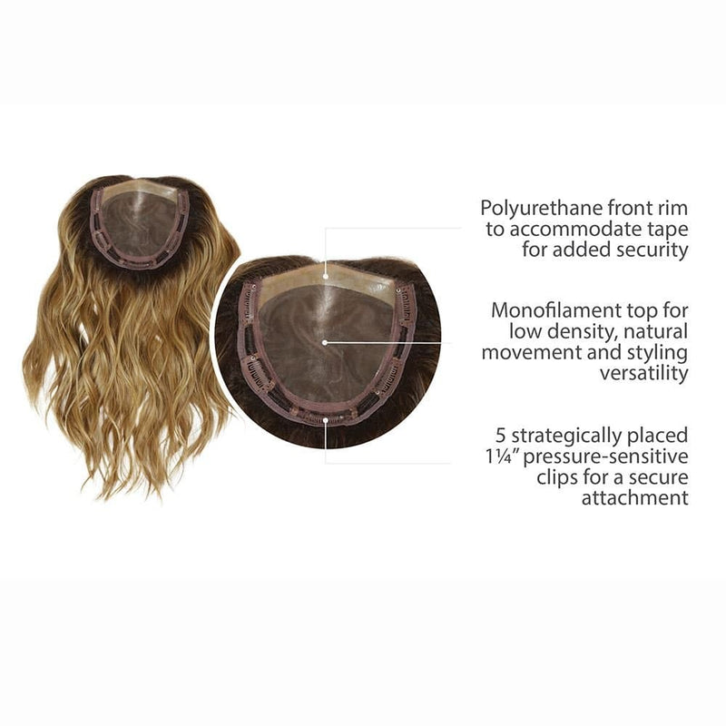 ALPHA WAVE 16 INCH TOPPER - TWC- The Wig Company