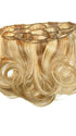10"  EASIVOLUME HUMAN HAIR CLIP IN VOLUMIZER (1pc) in 12F PECAN PRALINE | Light Gold Brown/Honey Blonde and Platinum Blonde blend