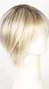 PASTEL-BLONDE-ROOTED | Medium Ash Blonde base with Off-White "Pearl" Platinum highlights and Dark Ash Blonde Roots