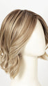 BUTTERCAKE BLONDE-R | A neutral-warm blonde blend featuring light brown, ash, and lightest blonde tones with natural-looking darker roots for added depth and realism.