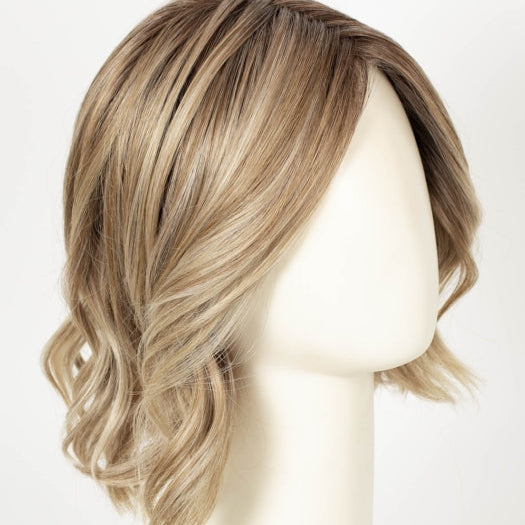 BUTTERCAKE BLONDE-R | A neutral-warm blonde blend featuring light brown, ash, and lightest blonde tones with natural-looking darker roots for added depth and realism.