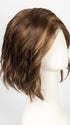 CHOCOLATE LIGHTED 830.6.27 | Dark and Medium Brown Blended with Light Auburn Brown and Dark Strawberry Blonde with Highlights Throughout and Concentrated in the Front