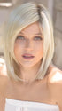 ZANE by Noriko in SEASHELL-BLOND-R | Cool White Blonde and Creamy White Tones Blended with Soft Brown Roots