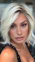 Roxie wearing NEWPORT by BELLETRESS in ALPINE CREAM R | Icy Blonde Shade with a Cool, Creamy Base Softened by Hints of Pale Beige
