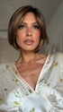 Roxie wearing MAGGIE by RENE OF PARIS in MARBLE BROWN R| Medium Brown Evenly Blended with Light Honey Brown