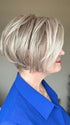 Mel B. @mels.be.ageless wearing IGNITE by JON RENAU in color 56F51 OYSTER | Light Grey with 20% Medium Brown Front, graduating to Grey with 30% Medium Brown Nape