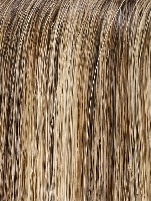 24BT18S8 SHADED MOCHA | Medium Natural Ash Blonde & Light Natural Gold Blonde Blend, Shaded with Medium Brown