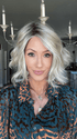 Jenna @jenna_fail wearing TREND ALERT by GABOR in color GF19-23SS BISCUIT | Light Ash Blonde Evenly Blended with Cool Platinum Blonde with Dark Roots