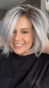 Donna @style.me.ageless wearing ESPRIT by ELLEN WILLE in color SILVER-BLONDE-ROOTED 60.1001.24 | Pure Silver White Blended with Light Ash Blonde