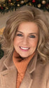 Donna van Lier-Grieve @style.me.ageless wearing EDITOR'S PICK by RAQUEL WELCH in RL29/25 GOLDEN RUSSET | Ginger Blonde Evenly Blended with Medium Golden Blonde