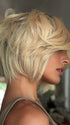 Roxie wearing JADORE DELUXE by ELLEN WILLE in PEARL BLONDE ROOTED | Pearl Platinum and Lightest Ash Blonde with Medium Ash Blonde Blend and Shaded Roots