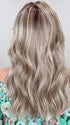 Kim Hammon @letstalkwithkim wearing DECADENT DIVA by RAQUEL WELCH in color SS17/23 ICED LATTE MACCHIATO | Honey Blonde shaded with Cool Blonde with Dark Roots