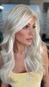 Roxie is wearing SWEETLY SUBTLE by GABOR in GL23-101 SUN-KISSED BEIGE | Beige Blonde with Platinum Highlights