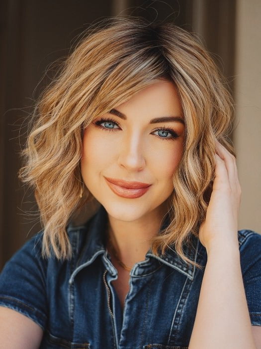 GF14-22SS WHEAT | Dark Blonde Evenly Blended with Platinum Blonde with Dark Roots