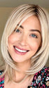 Steph @wigswithsteph wears LUNA by ELLEN WILLE in LIGHT-CHAMPAGNE-SHADED 101.23.20 | Lightest Neutral Blonde with Light Blonde and Silver White blend with light shaded roots