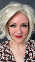 Marcie Mertz @wig.obsessed wearing TREND ALERT by GABOR in color GF16-22 ICED SWEET CREAM | Pale Blonde with Slight Platinum Highlighting