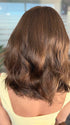 Roxie is wearing ENERGY by GABOR in GL 6-30 MAHOGANY | Dark Brown with soft Copper Highlights