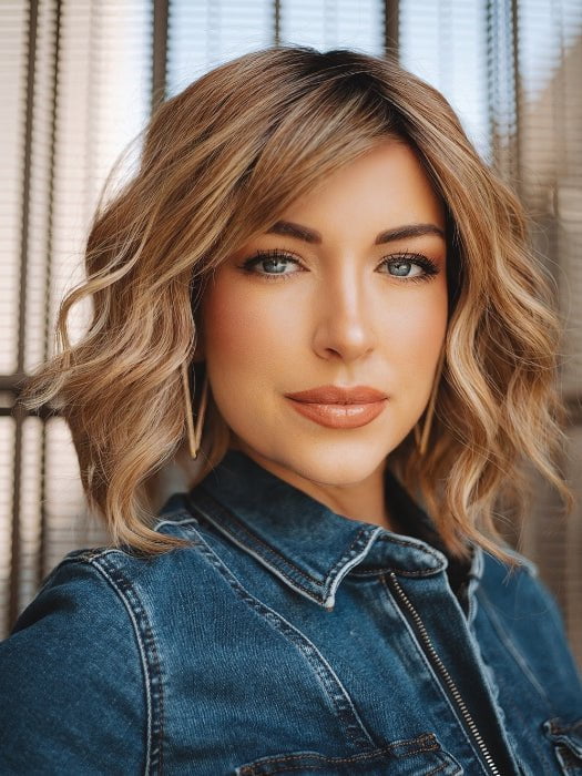 GF14-22SS WHEAT | Dark Blonde Evenly Blended with Platinum Blonde with Dark Roots