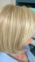 Mel B. @mels.be.ageless wearing MONTECITO by BELLETRESS in color CAKE BATTER BLONDE | Neutral Beige Color Blonde mixed with Medium and Dark Blonde, Highlighted with Ash Blonde