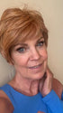 Susan Sparks @an_affair_with_hair wearing PALO ALTO by BELLETRESS in color SIENNA SPICE | A true light strawberry blonde/red with low light and highlights