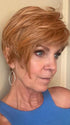 Susan Sparks @an_affair_with_hair wearing PALO ALTO by BELLETRESS in color SIENNA SPICE | A true light strawberry blonde/red with low light and highlights
