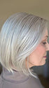 Mel B. @mels.be.ageless wearing ELITE SMALL by ELLEN WILLE in color SILVER MIX | Pure Silver White and Pearl Platinum Blonde Blend