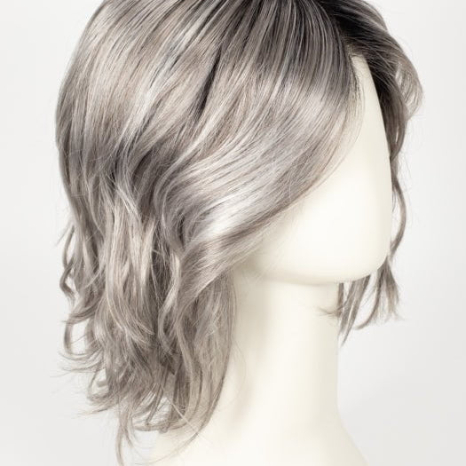 CHROMERT1B | Gray and White with 25% Medium Brown Blend and Off-Black Roots