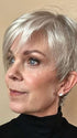 Sparky @an_affair_with_hair wearing JUMP by ELLEN WILLE in color SNOW MIX 60.56.58 | Pearl White, Lightest Blonde, and Black/Dark Brown with Grey Blend