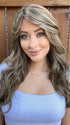 Steph @wigswithsteph wearing LYNDON by RENE OF PARIS in color CASHMERE-BROWN-SR | Slightly Rooted Medium Beige Brown base with woven Velvet Blonde Highlights
