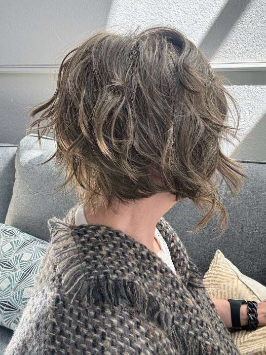 Mel B. @mels.be.ageless wearing LOS ANGELES by BELLETRESS in color COOLEST ASH BROWN | A combination of Light Ash Brown, Cool Medium Brown and a hint of Dark Blonde
