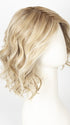 SANDY-BLONDE-ROOTED | Medium Honey Blonde, Light Ash Blonde, and Lightest Reddish Brown blend with Dark Roots