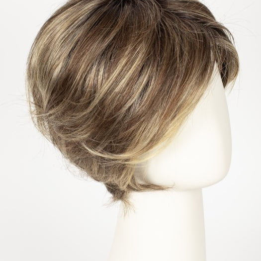 BERNSTEIN-ROOTED | Light Brown base with subtle Light Honey Blonde and Light Butterscotch Blonde highlights and Dark Roots