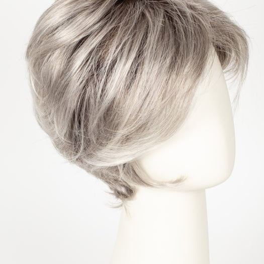 DARK-SNOW-ROOTED 56.60.48 | Pure Silver White with 10% Medium Brown and Silver White with 5% Light Brown blend with Dark Roots