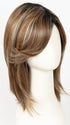 MOLTEN-AMBER | Medium Golden Brown, Light Copper Brown, and Medium Golden Blonde with Dark Brown Roots