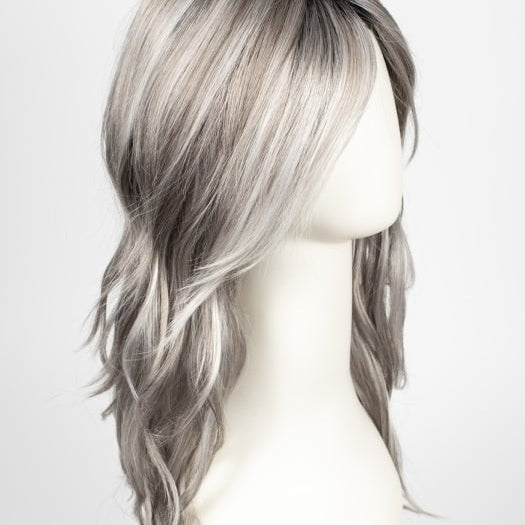 CHROMERT1B | Gray and White with 25% Medium Brown Blend and Off-Black Roots