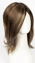 ICED-MOCHA-R | Rooted Dark Brown with Medium Brown Base Blended with Light Blonde Highlights