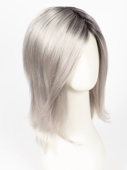 MOONSTONE | Medium Gray with Blue-toned Silver Highlights and Dark Roots