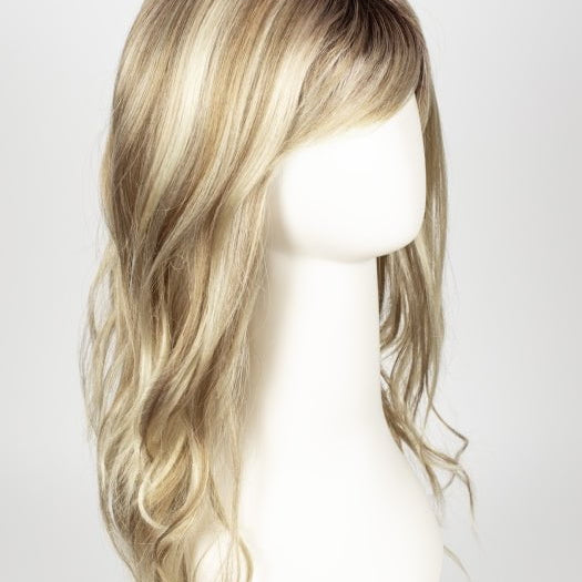 CREAMY-TOFFEE-LR | Longer Rooted Dark with Light Platinum Blonde and Light Honey Blonde