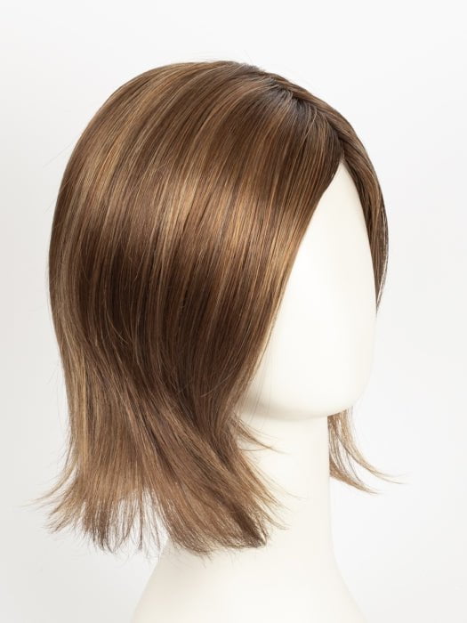 HONEY BROWN-R | Dark Roots on a warm medium brown base with Auburn and Honey Highlights