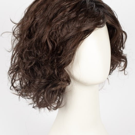 DARK-CHOCOLATE-ROOTED 4.33.2 | Darkest Brown, Dark Auburn, Black, and Dark Brown blend with Dark Shaded Roots 