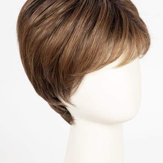 CHOCOLATE-ROOTED 830.27.33 | Medium Brown, Light Auburn, Dark Strawberry Blonde, and Dark Auburn blend with Dark Shaded Roots