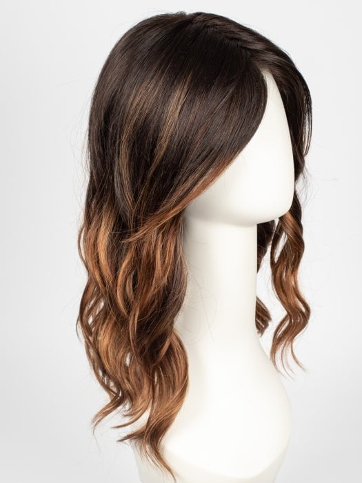 S4-28/32RO SUNRISE | Dark Brown roots to midlength, Light Natural Red Blonde with Medium Natural Red midlength to ends