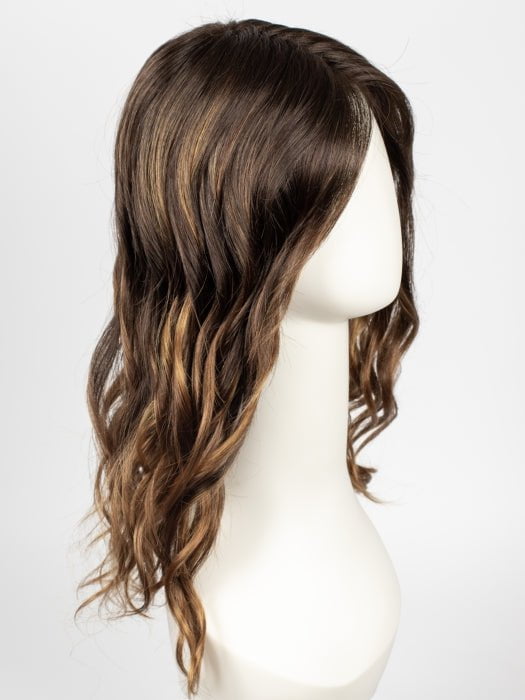 S6-30A27RO AUTUMN | Brown roots to midlength, Medium Natural Red & Medium Red-Gold Blonde Blend midlength to ends