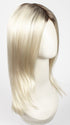 SEASHELL-BLONDE-R | Cool White Blonde and Creamy White Tones with Soft Brown Roots