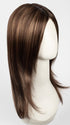 AUBURN-SUGAR-R | Rooted Dark Auburn with Medium Auburn Base with Dark Strawberry Blonde Highlights