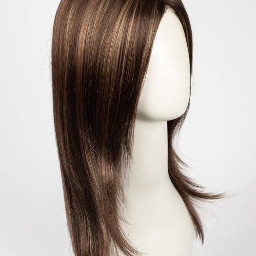 AUBURN-SUGAR-R | Rooted Dark Auburn with Medium Auburn Base with Dark Strawberry Blonde Highlights
