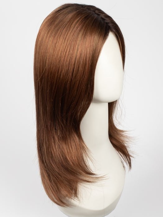 SHADED-AMBER | Coppery Blonde and Red Blend with Dark Amber Brown Roots