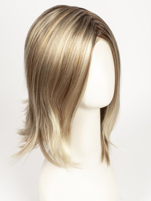 12FS8 SHADED PRALINE | Light Gold Brown, Light Natural Gold Blonde & Pale Natural Gold-Blonde Blend, Shaded with Medium Brown