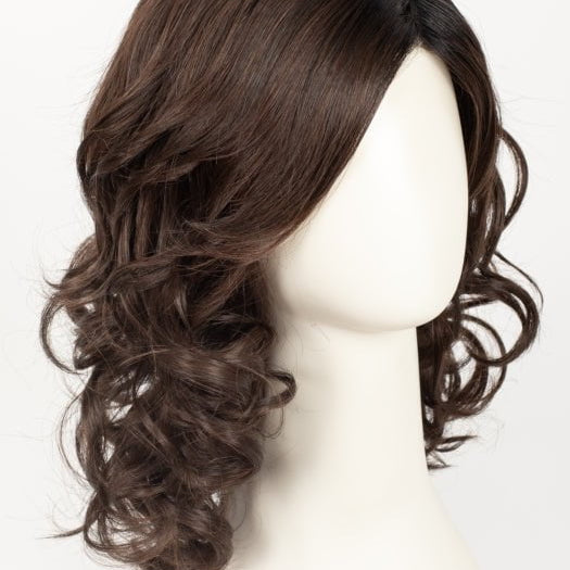DARK CHOCOLATE ROOTED 4.33.2 | Darkest Brown and Dark Auburn with Black/Dark Brown Blend