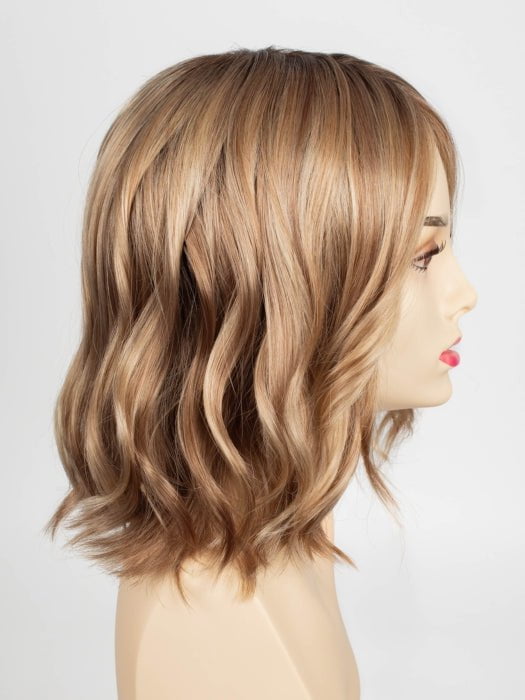 SPARKLING CHAMPAGNE | Medium Brown roots with overall Strawberry Blonde base and soft Golden Blonde highlights